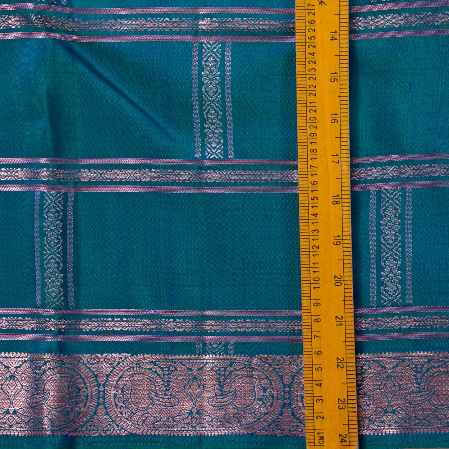 Mayikazhuthu Blue Kanchipuram Soft Silk Saree For Festive Wear PV RSP 156