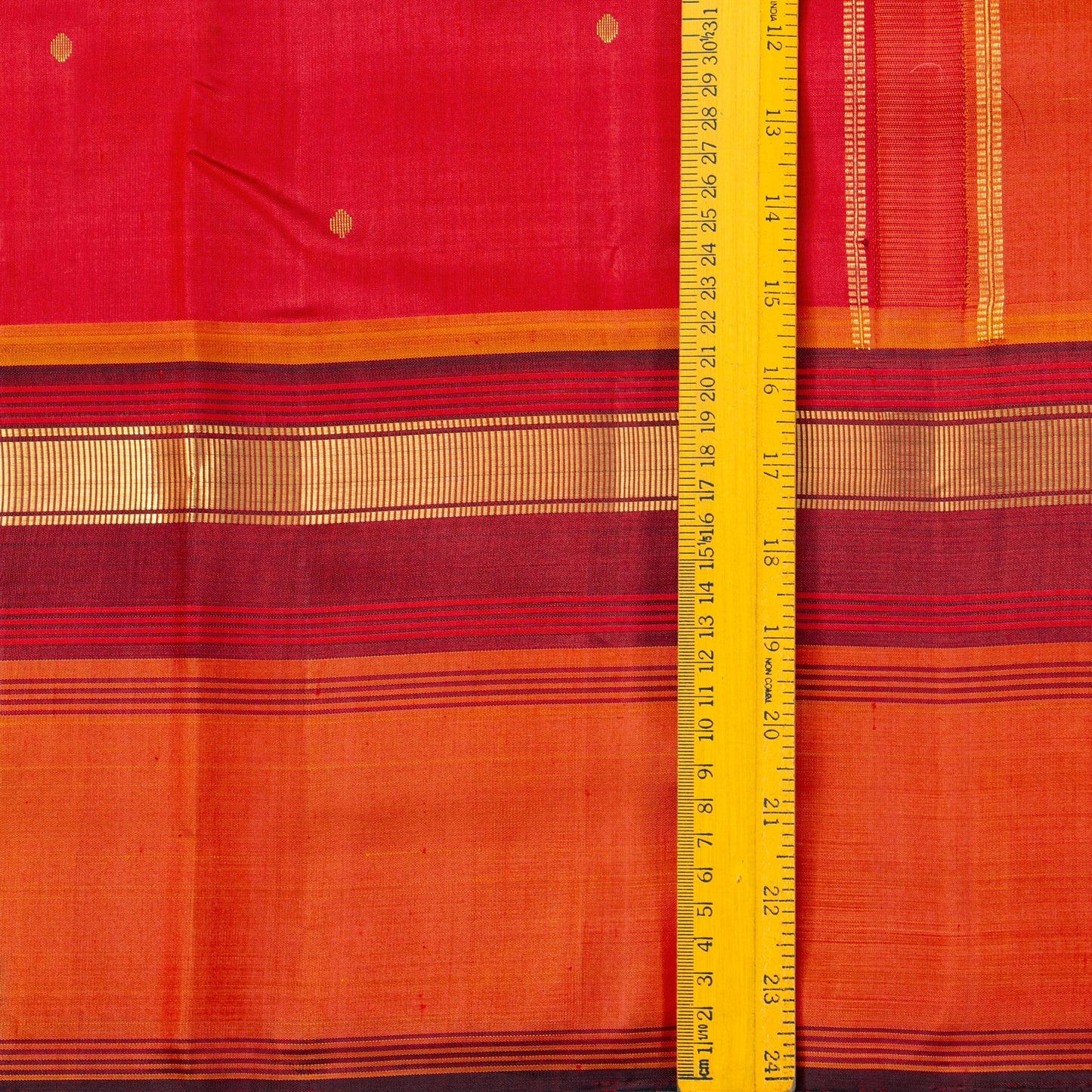 Red And Orange Thirubuvanam Silk Saree For Festive Wear PV ABI 441