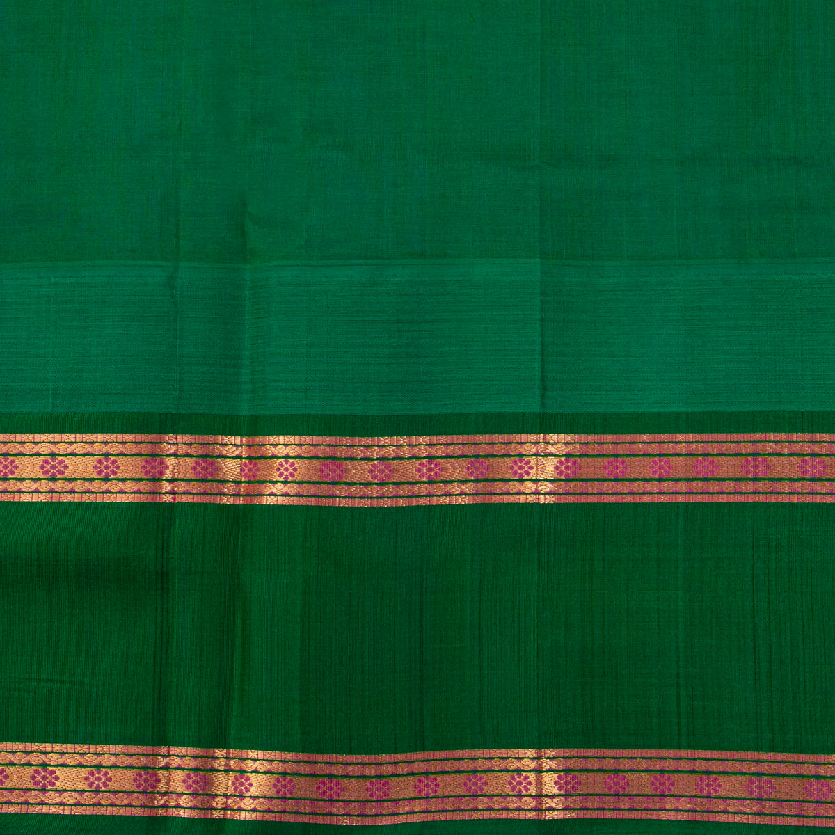 Magenta And Green Kanchi Silk Cotton Saree For Festive Wear VP SC 230