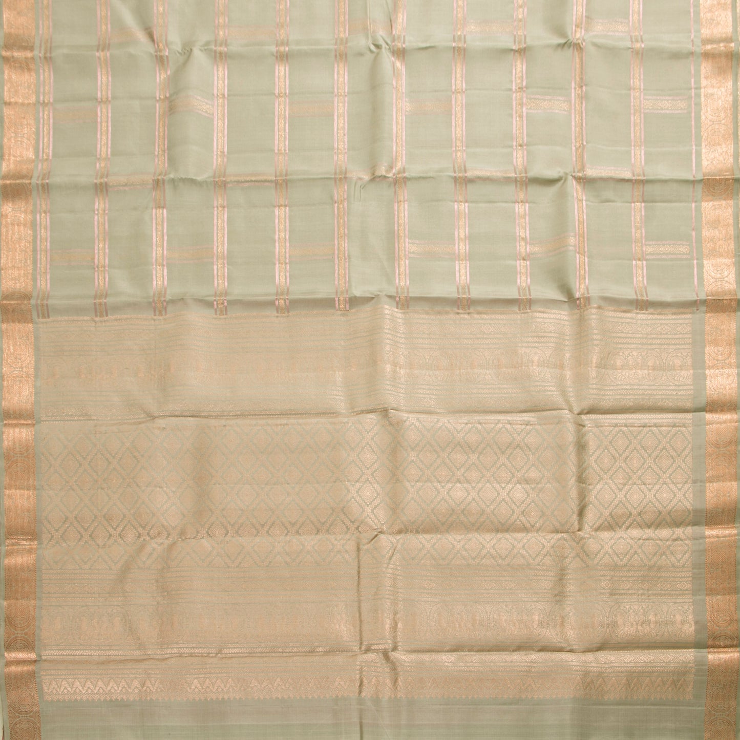 Elachi Green Kanchipuram Soft Silk Saree For Festive Wear PV RSP 155