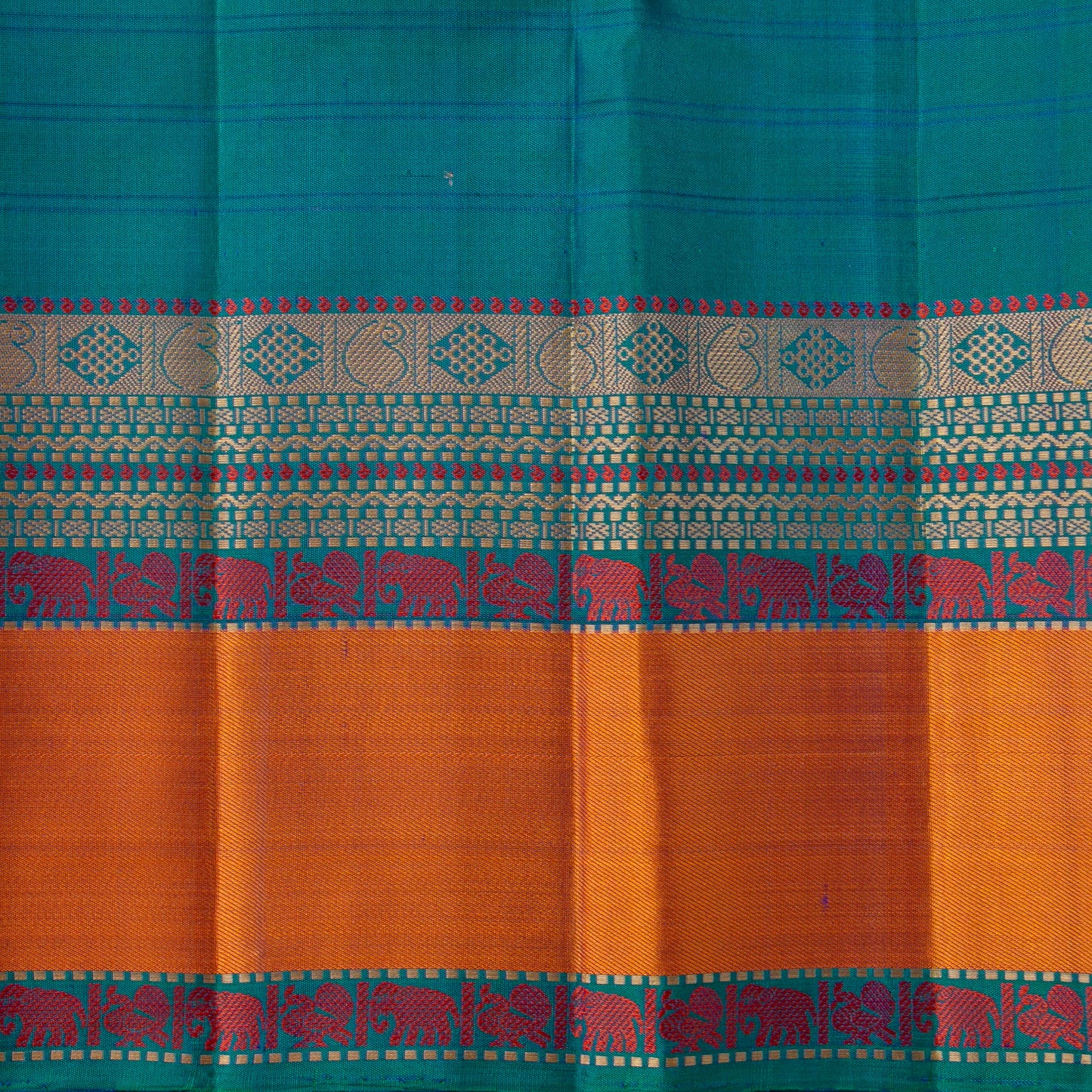 Mayilkazhuthu Blue Kanchipuram Silk Saree No Zari For Festive Wear PV RSP 226