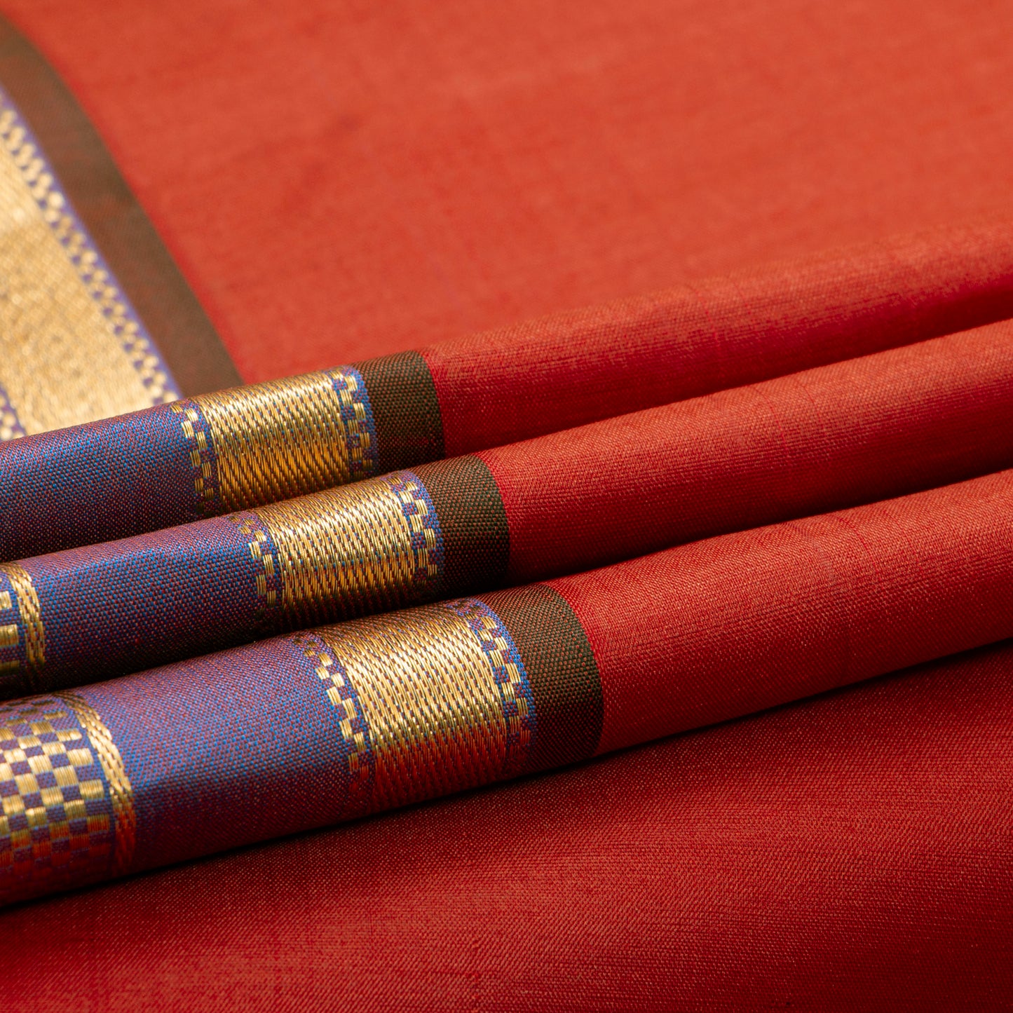 Red And Mauve Thirubuvanam Silk Saree For Festive Wear PV ABI 446
