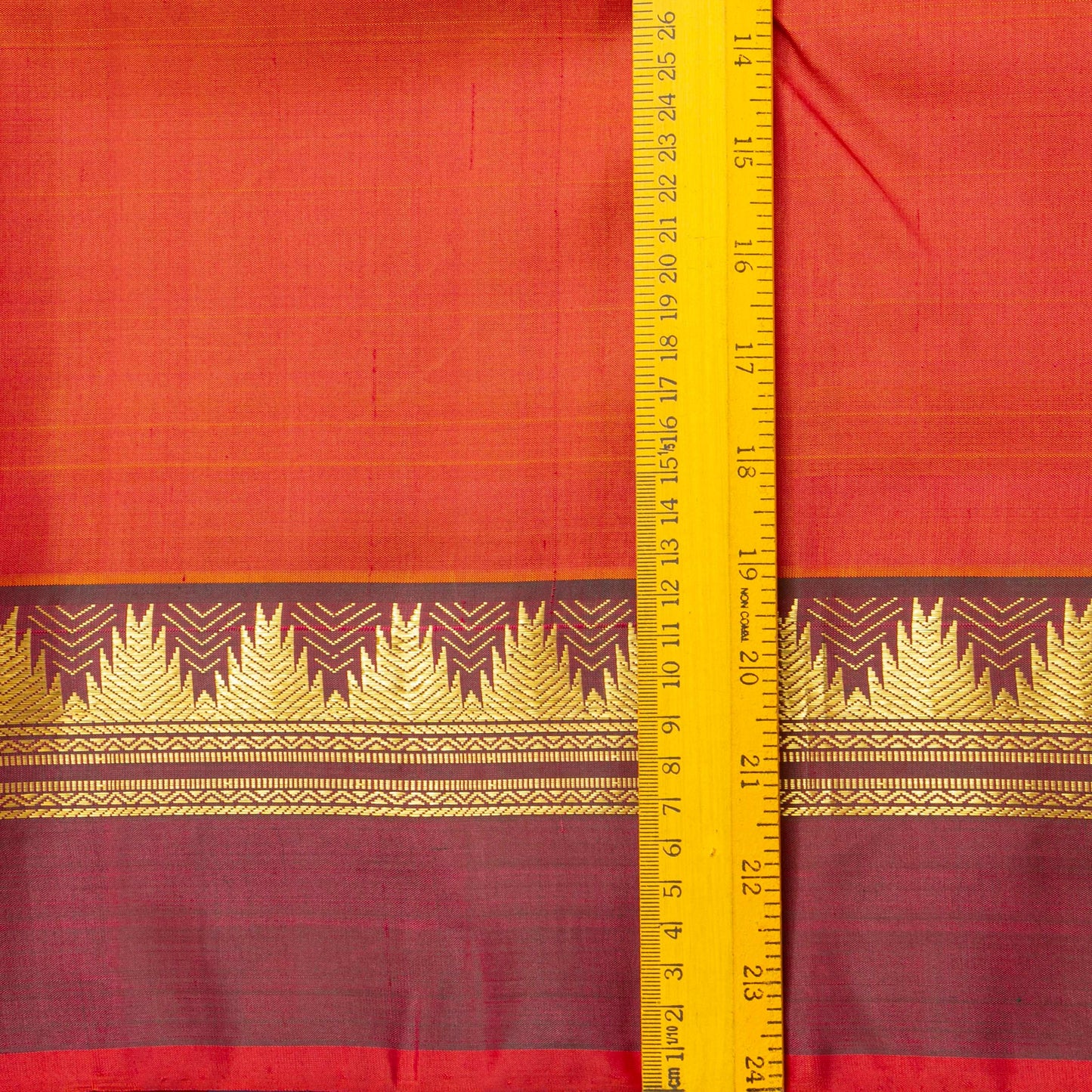 Orange Kanchipuram Silk Saree With Corner Ganda Berunda Motif For Festive Wear PV ABI 453