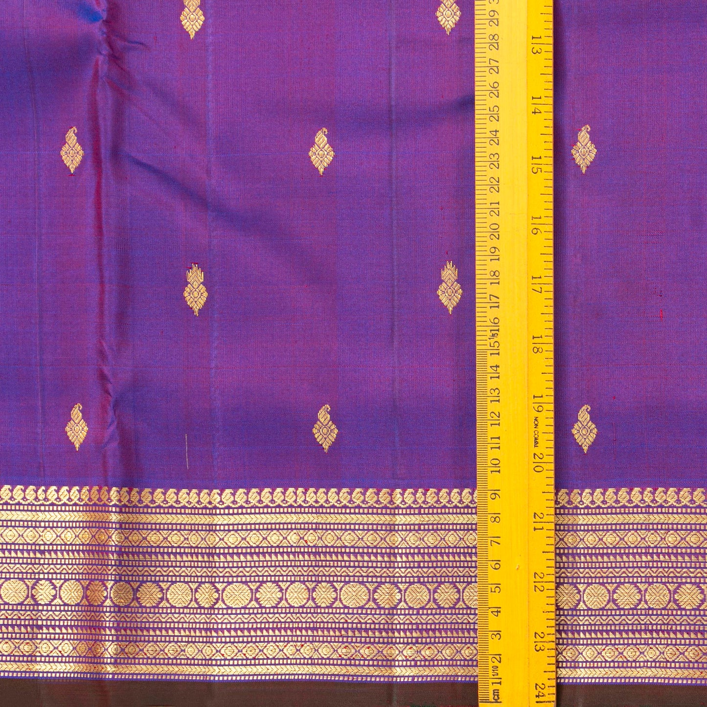 Purple Kanchipuram Silk Saree For Wedding Wear PV ABI 457