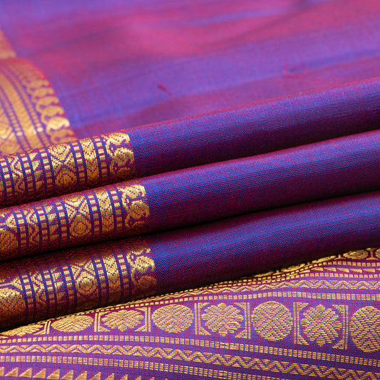 Purple Kanchipuram Silk Saree For Wedding Wear PV ABI 457 - Silk Sari - Panjavarnam PV ABI 457
