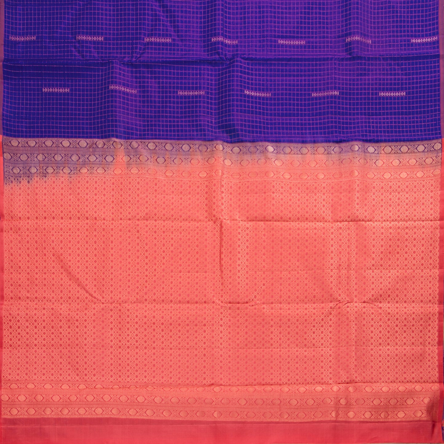 Blue And Pink Borderless Kanchipuram Soft Silk Saree For Festive Wear PV RSP 195