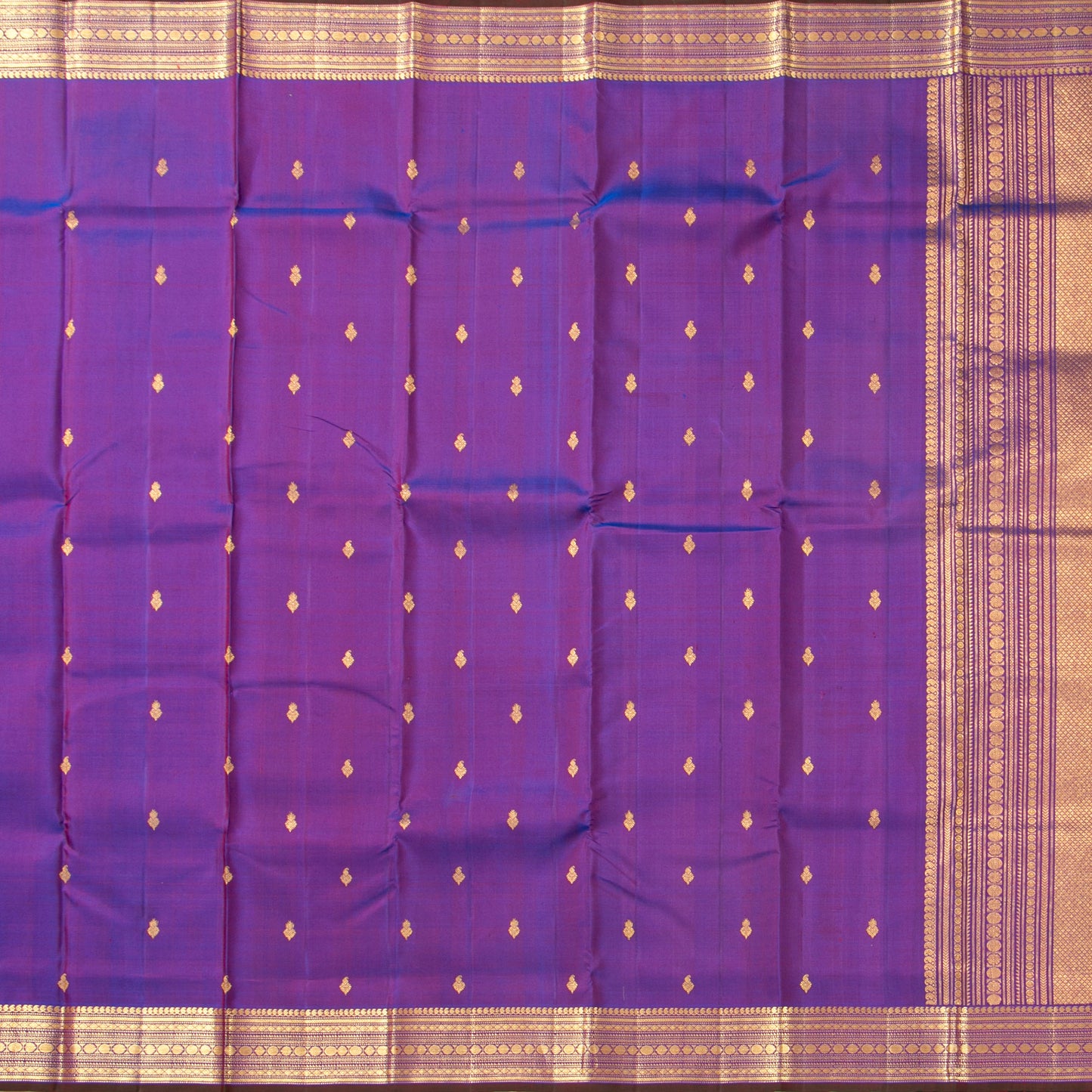 Purple Kanchipuram Silk Saree For Wedding Wear PV ABI 457