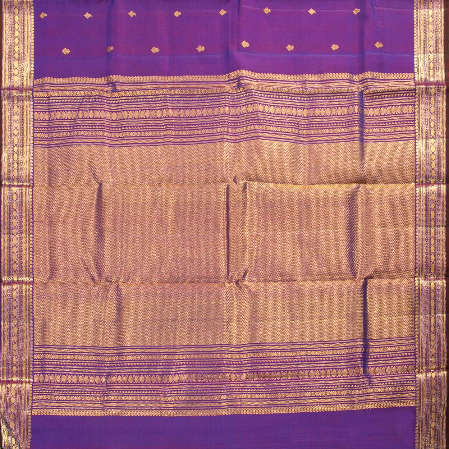 Purple Kanchipuram Silk Saree For Wedding Wear PV ABI 457