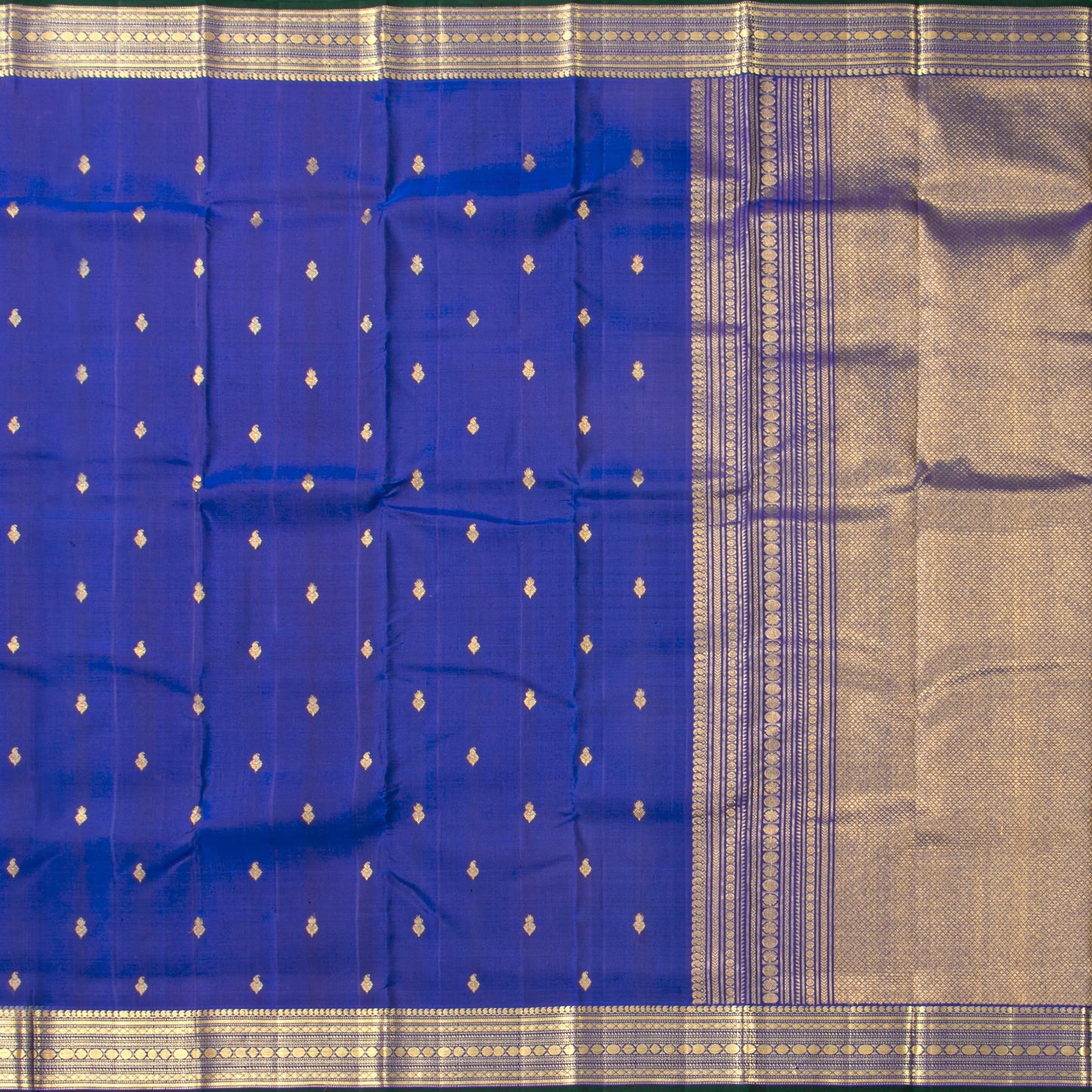 Royal Blue Kanchipuram Silk Saree For Wedding Wear PV ABI 456