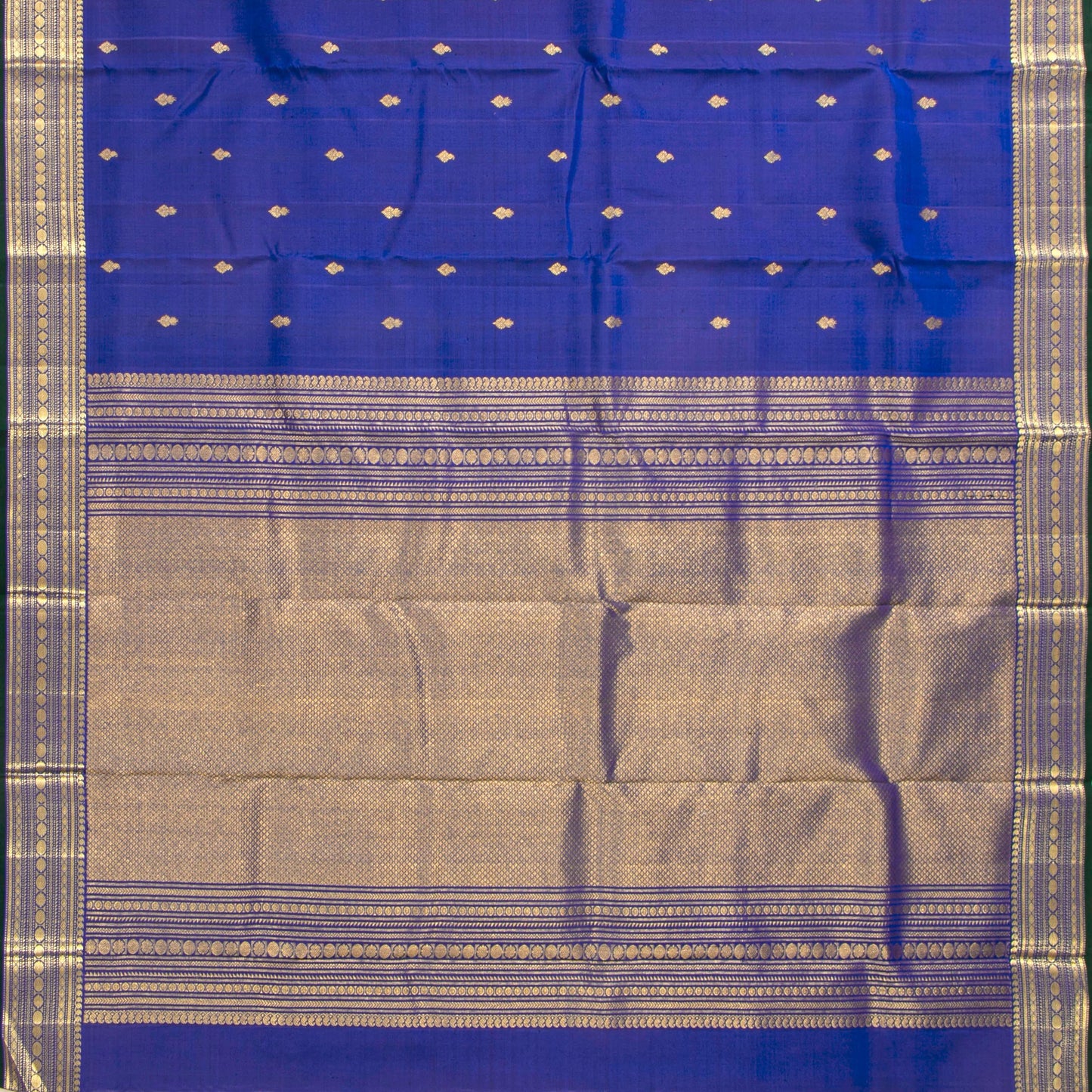 Royal Blue Kanchipuram Silk Saree For Wedding Wear PV ABI 456