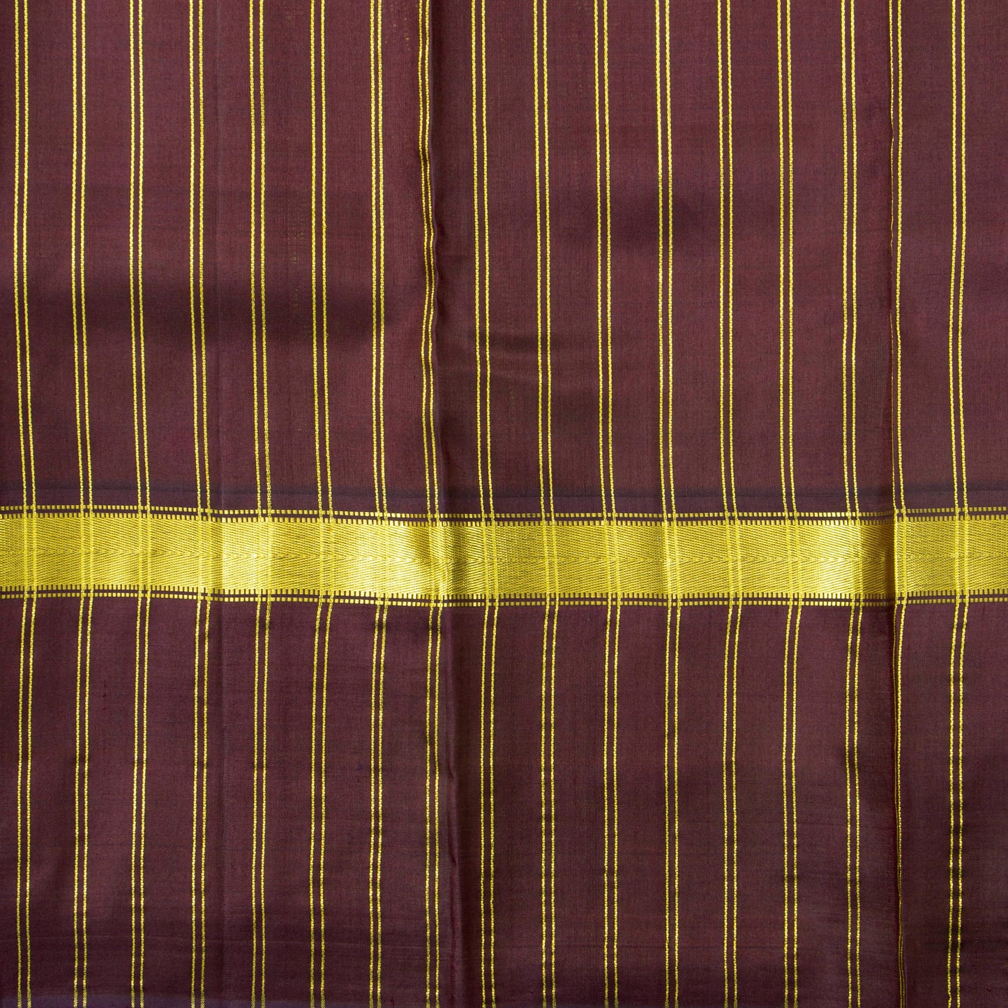 Mustard And Brown Kanchipuram Silk Saree With Malli Moggu Motifs For Festive Wear PV ABI 41875