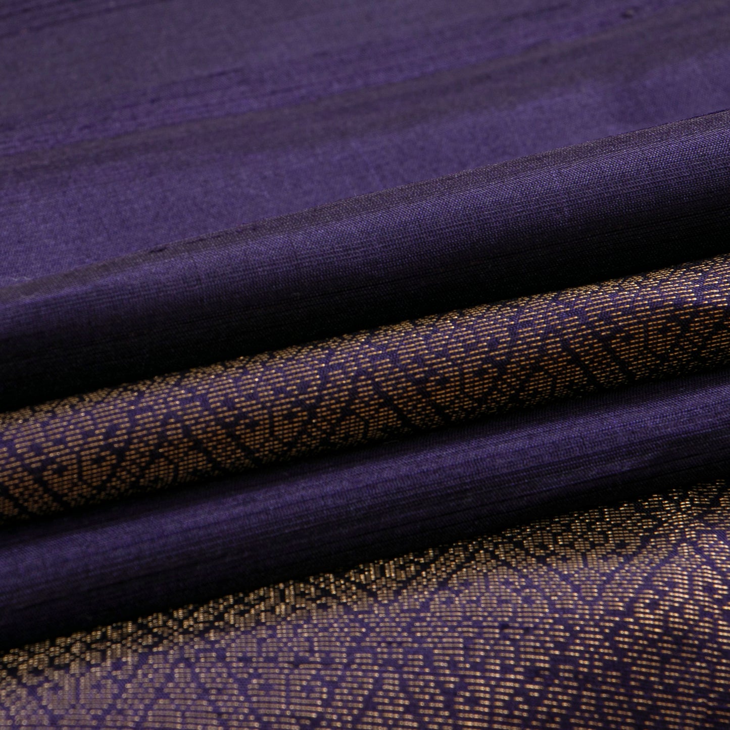 Blue And Peach Borderless Kanchipuram Soft Silk Saree For Festive Wear PV RSP 175