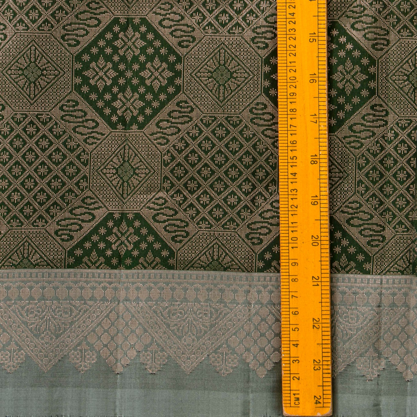 Green And Grey Kanchipuram Soft Silk Saree For Festive Wear PV RSP 165