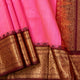 Pink And Brown Kanchi Silk Cotton Saree For Festive Wear VP SC 233