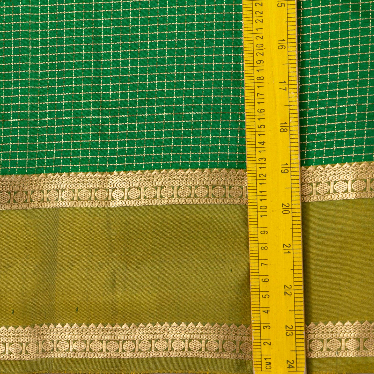 Green And Mustard Kanchipuram Soft Silk Saree For Festive Wear PV RSP 197