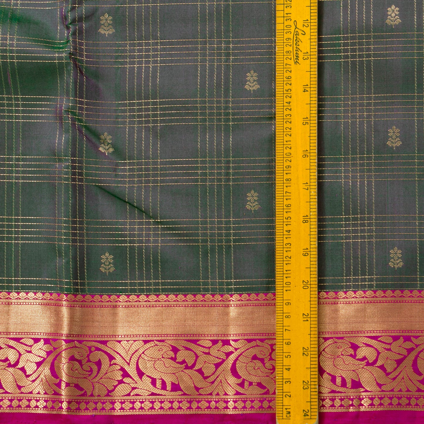Green And Pink Kanchipuram Soft Silk Saree For Festive Wear PV RSP 220