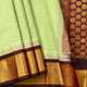 Pista Green And Maroon Kanchi Silk Cotton Saree For Festive Wear VP SC 268