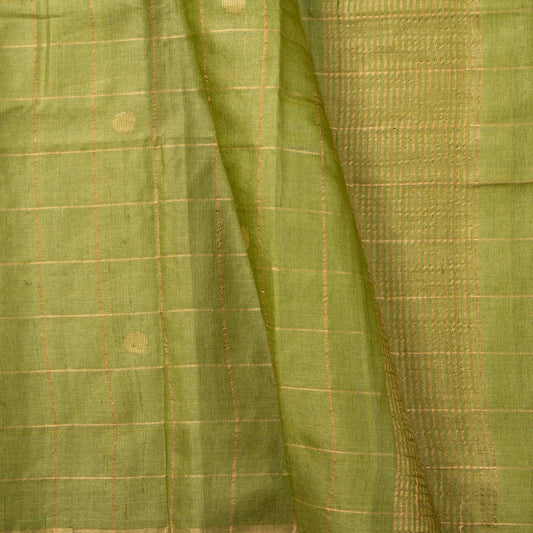 Green Banarasi Tussar Silk Saree PB 307