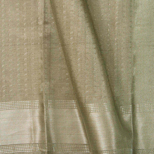 Silver Banarasi Tissue Silk Saree PBT 314 - Banarasi Silk - Panjavarnam PBT 314