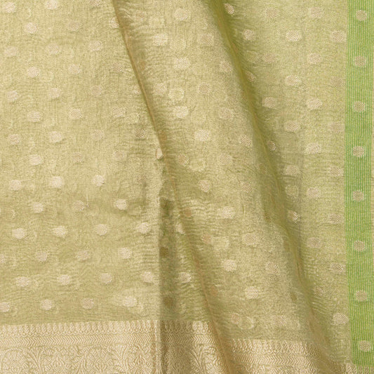 Green Banarasi Tissue Silk Saree PBT 321 - Banarasi Silk - Panjavarnam PBT 321