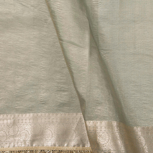 Pastel Blue Banarasi Tissue Silk Saree PBT 318 - Banarasi Silk - Panjavarnam PBT 318