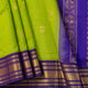 Green And Violet Kanchi Silk Cotton Saree For Festive Wear VP SC 228