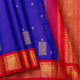 Blue And Red Kanchipuram Silk Saree For Festive Wear PV NYC 1846