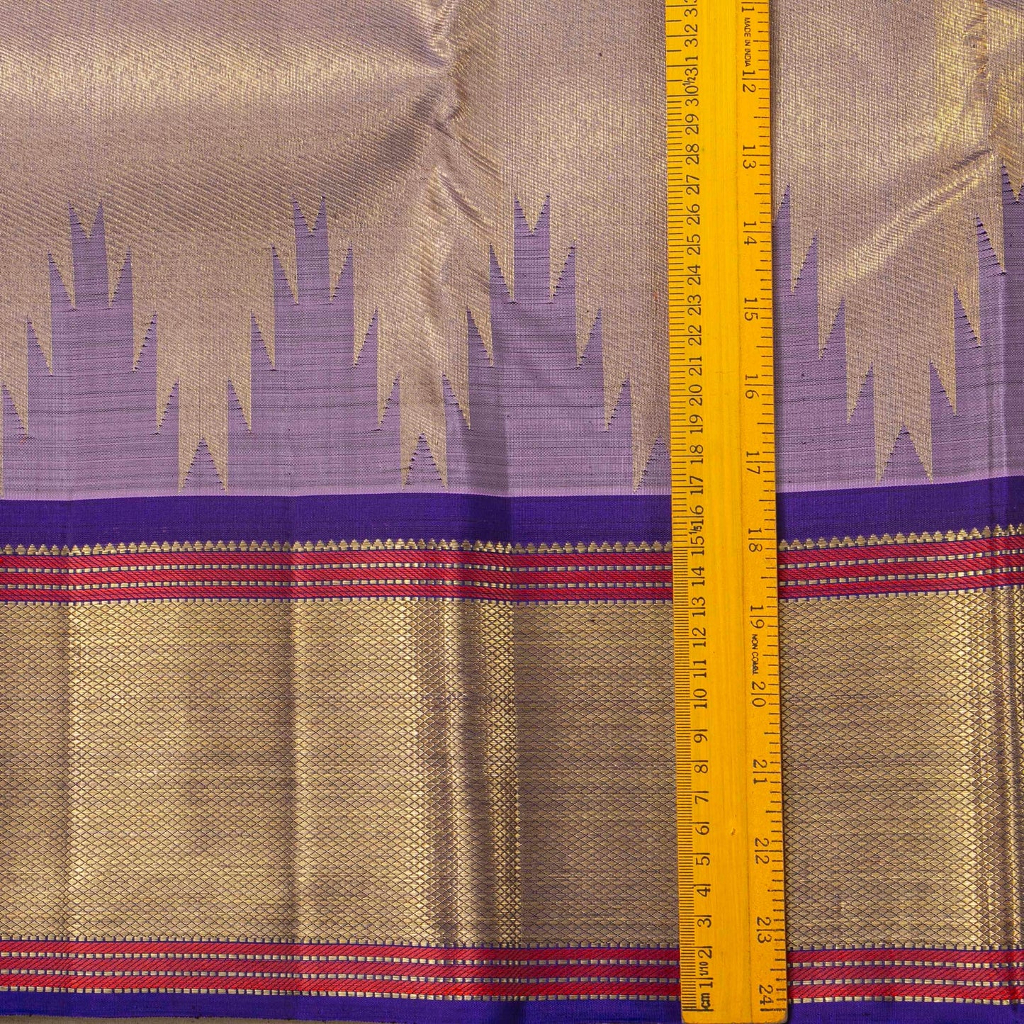 Lavender And Blue Kanchipuram Silk Saree For Bridal Wear PV NYC 1767 - Silk Sari - Panjavarnam PV NYC 1767