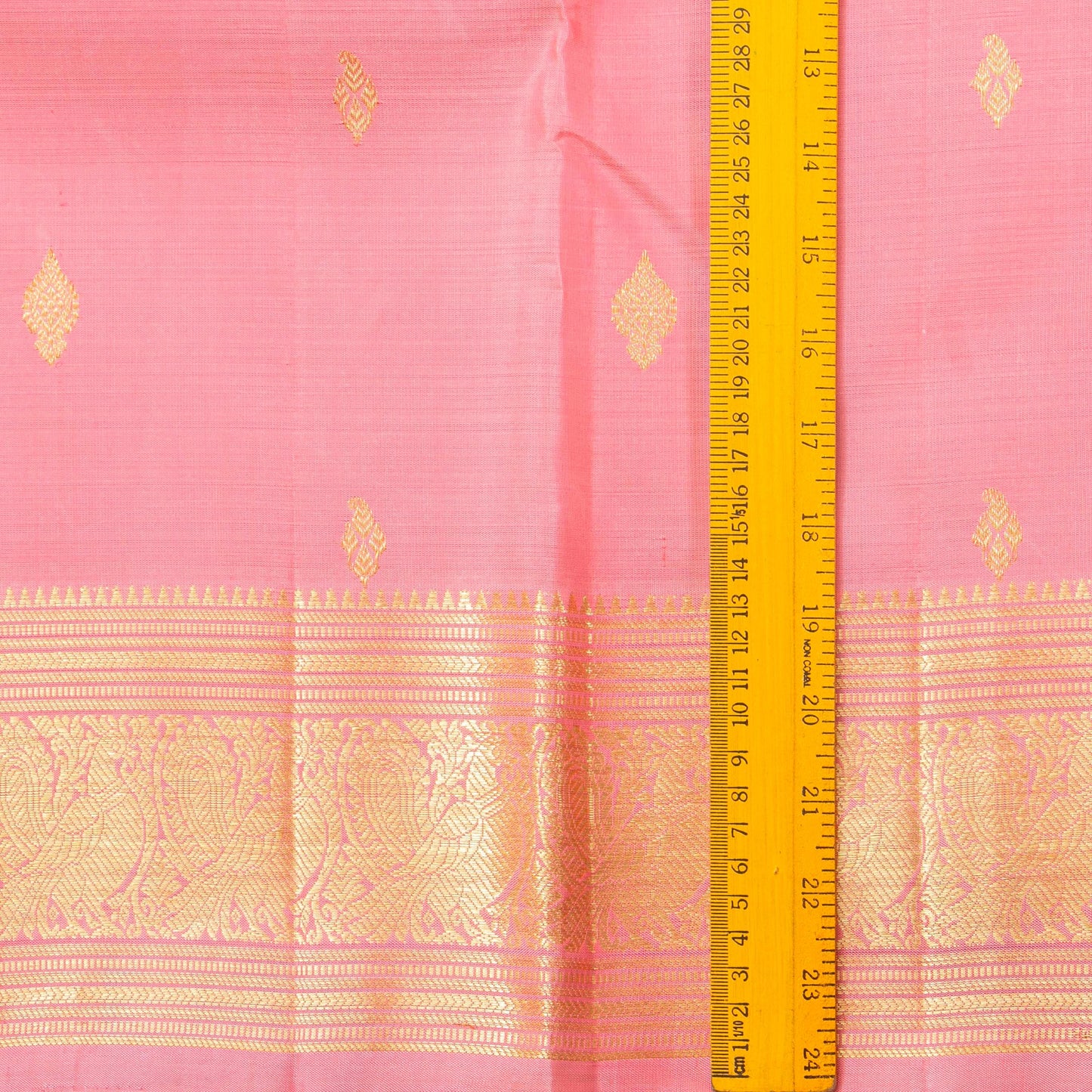 Pastel Pink Kanchipuram Silk Saree For Wedding Wear PV NYC 1786