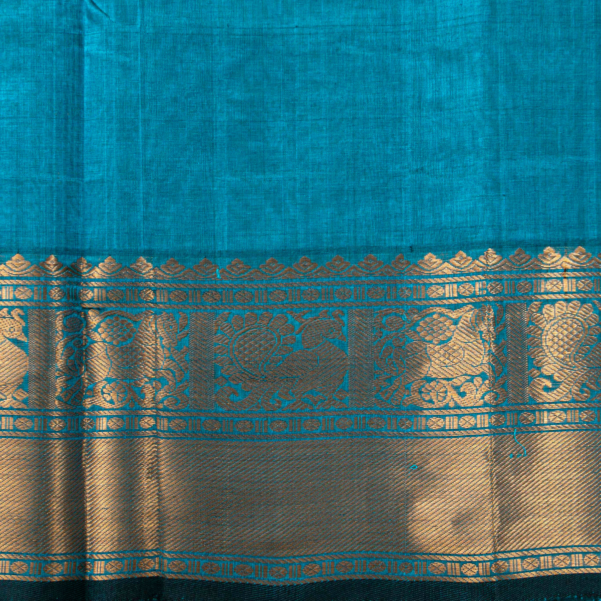 Blue Kanchi Silk Cotton Saree For Festive Wear VP SC 242