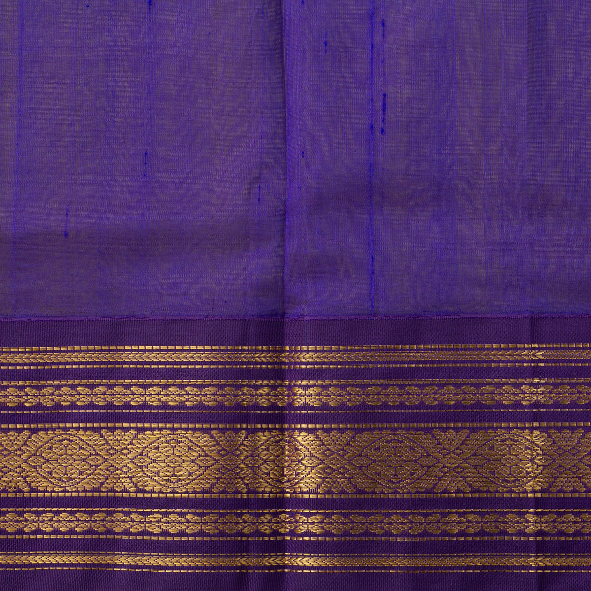 Green And Violet Kanchi Silk Cotton Saree For Festive Wear VP SC 228