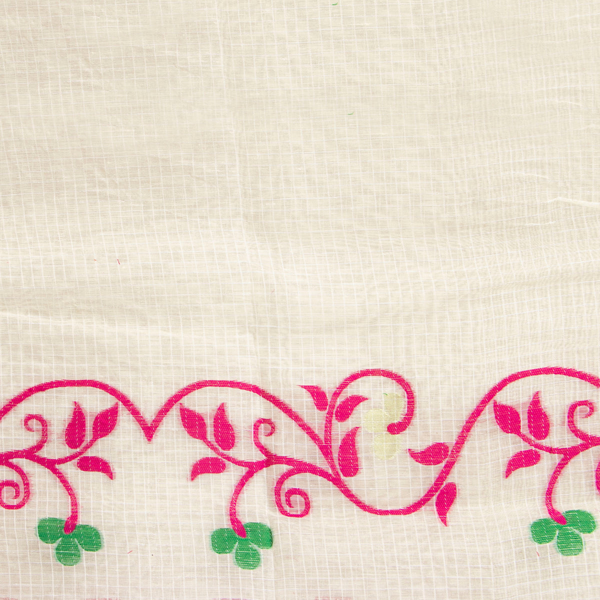 Off White Dhakai Jamdani Muslin Silk Saree For Party Wear PV MJ 168