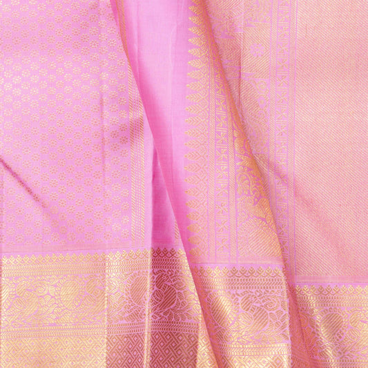 Pastel Pink Kanchipuram Silk Saree For Wedding Wear PV NYC 1765 - Silk Sari - Panjavarnam PV NYC 1765