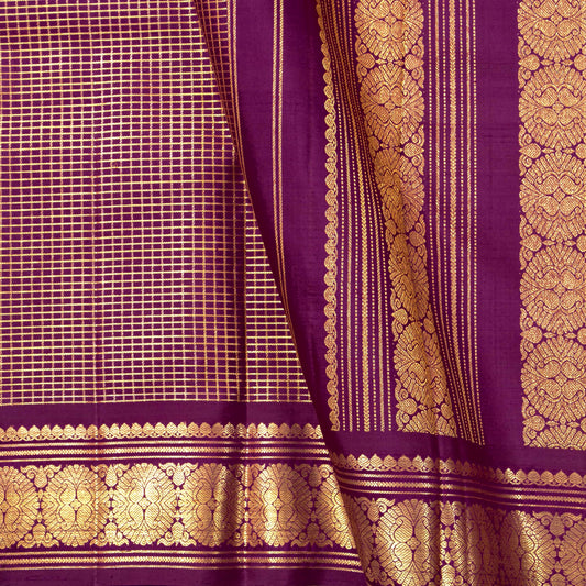 Magenta Kanchipuram Silk Saree For Wedding Wear PV NYC 1791