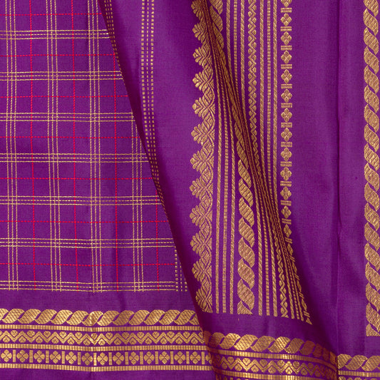 Magenta Kanchipuram Silk Saree For Wedding Wear PV NYC 1771 - Silk Sari - Panjavarnam PV NYC 1771