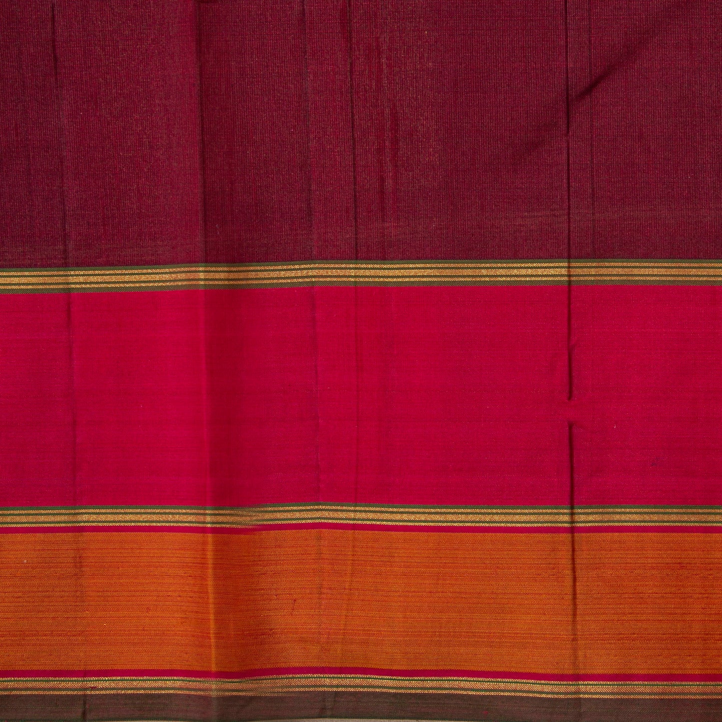Blue And Maroon Kanchipuram Silk Saree For Festive Wear PV NYC 1820 - Silk Sari - Panjavarnam PV NYC 1820