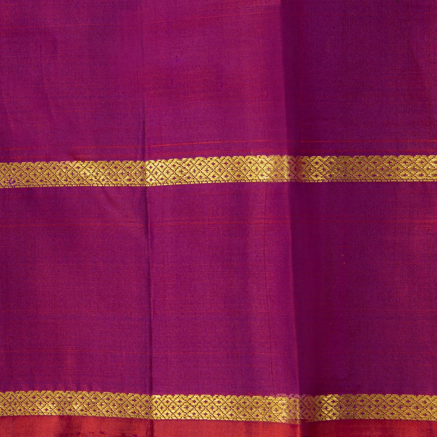 Purple And Magenta Kanchipuram Silk Saree For Festive Wear PV NYC 1872 - Silk Sari - Panjavarnam PV NYC 1872