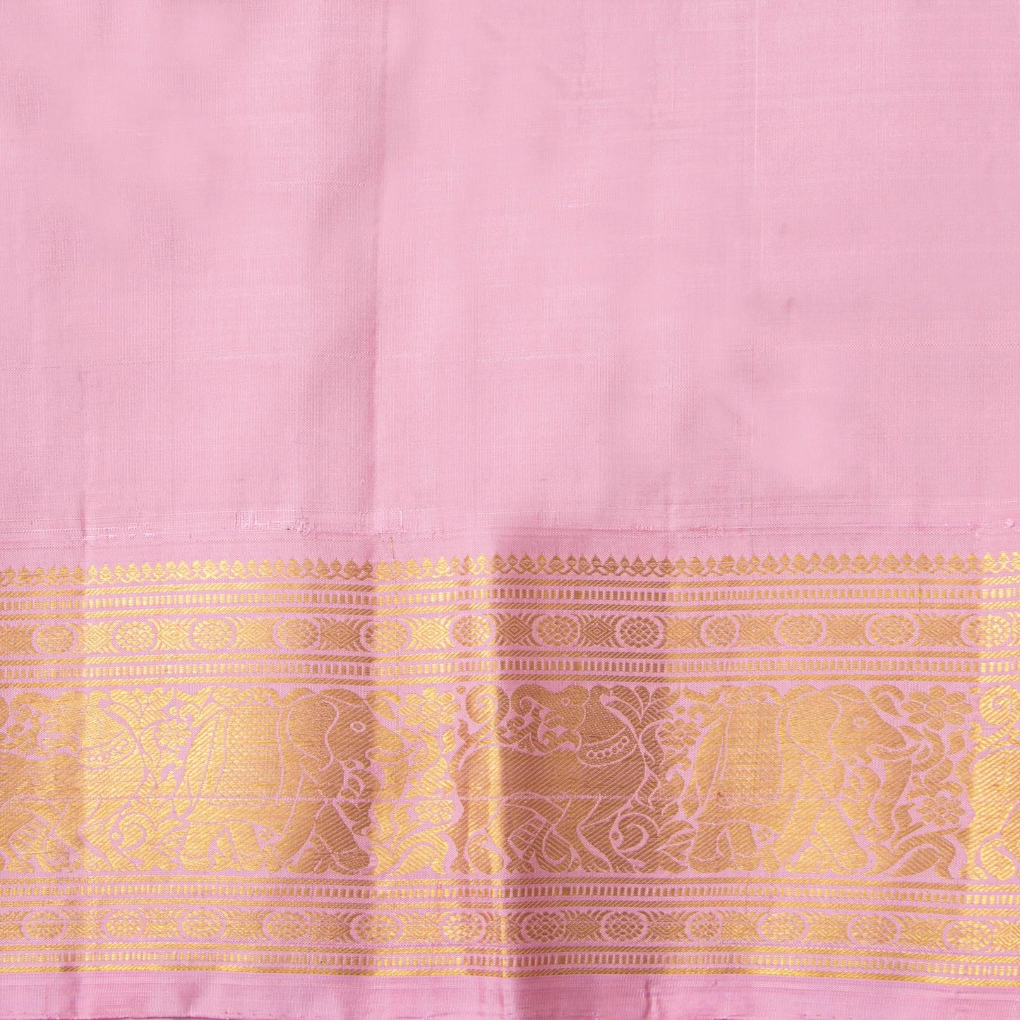 Blue And Pastel Pink Kanchipuram Silk Saree For Festive Wear PV NYC 1755 - Silk Sari - Panjavarnam PV NYC 1755