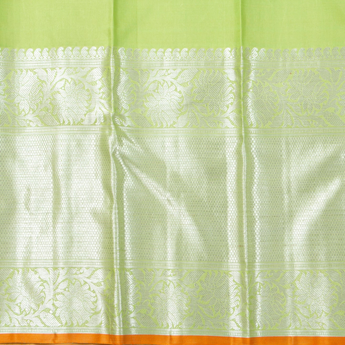 Pastel Green Kanchipuram Silk Saree For Festive Wear PV NYC 1902 - Silk Sari - Panjavarnam PV NYC 1902