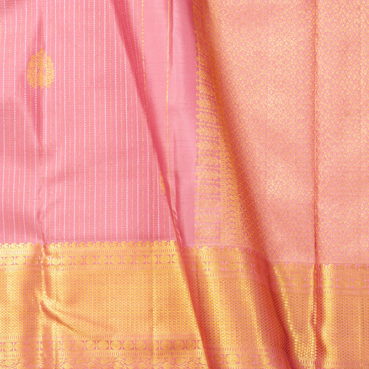 Pink Kanchipuram Silk Saree For Wedding Wear PV NYC 1822