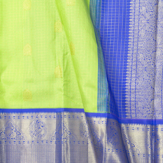 Green And Blue Kanchipuram Silk Saree For Wedding Wear PV NYC 1907
