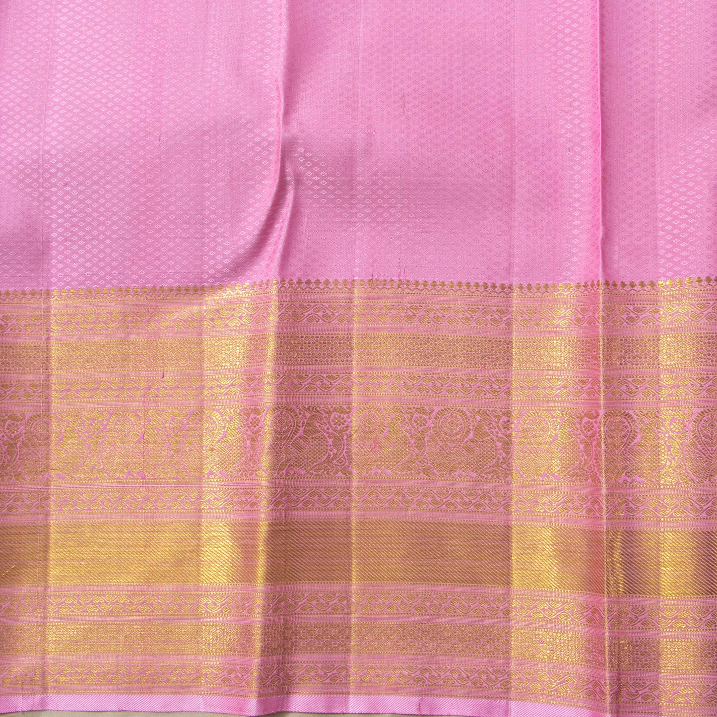 Off White Kanchipuram Silk Saree For Wedding Wear PV NYC 1927