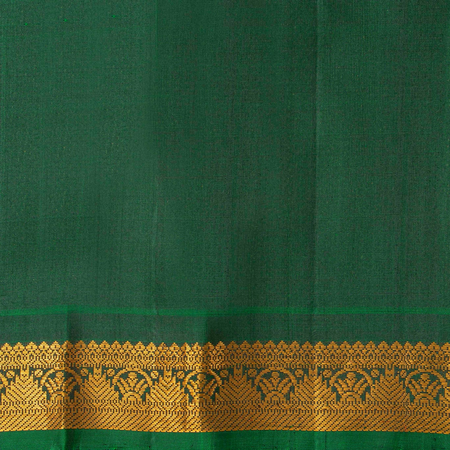 Green Kanchipuram Silk Saree For Festive Wear PV NYC 1867