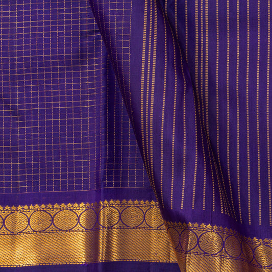 Violet Kanchipuram Silk Saree For Festive Wear PV J 4659 - Silk Sari - Panjavarnam PV J 4659