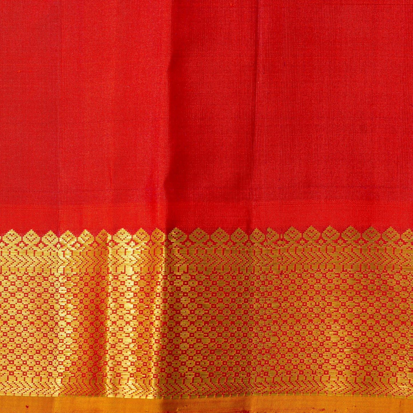 Blue And Red Kanchipuram Silk Saree For Festive Wear PV J 5575