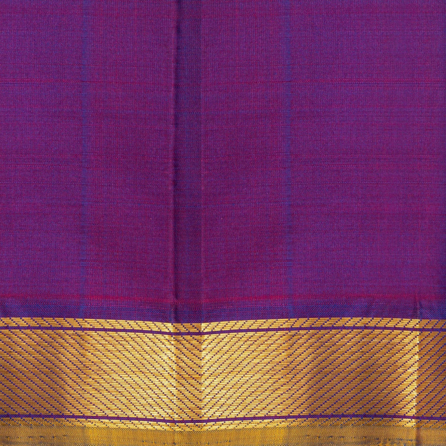 Blue And Purple Kanchipuram Silk Saree For Festive Wear PV J 4513