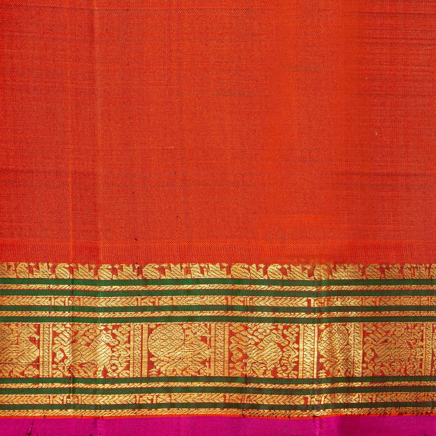 Brown Kanchipuram Silk Saree For Festive Wear PV J 5573