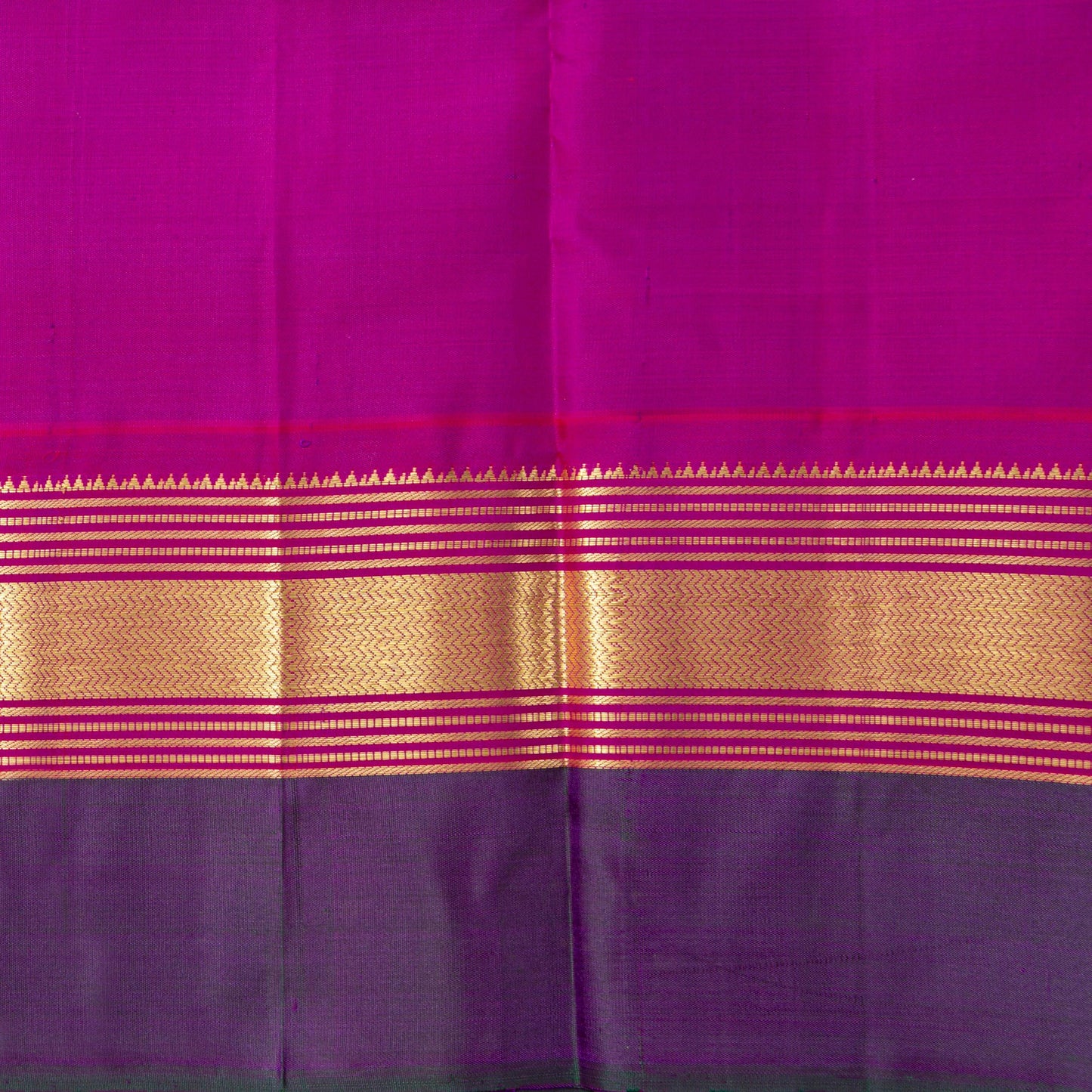 Magenta Kanchipuram Silk Saree For Festive Wear PV NYC 1812