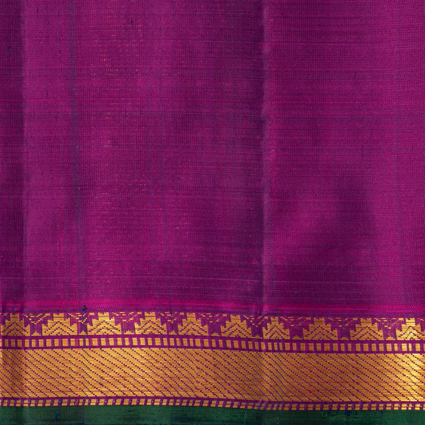 Grey And Magenta Kanchipuram Silk Saree For Festive Wear PV J 4469