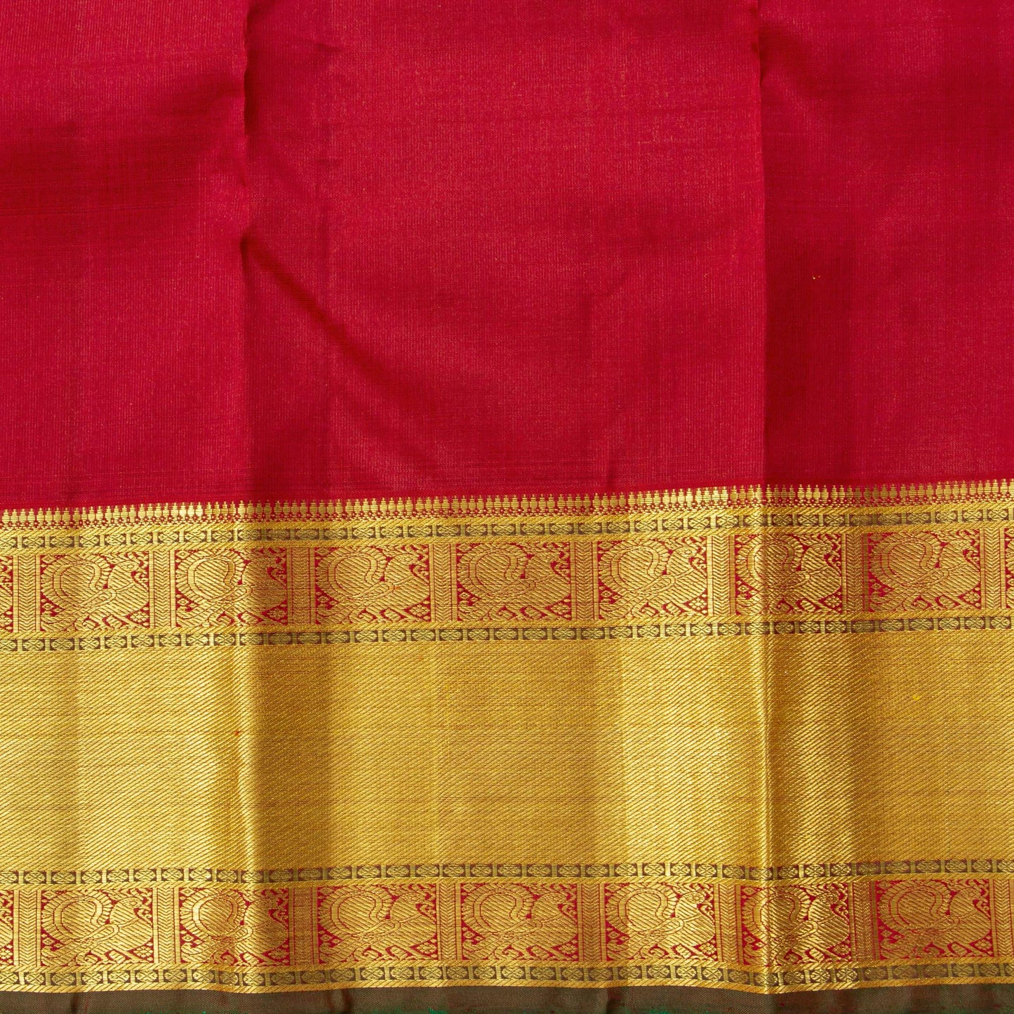 Red Jacquard Kanchipuram Silk Saree For Wedding Wear PV NYC 1758 - Silk Sari - Panjavarnam PV NYC 1758
